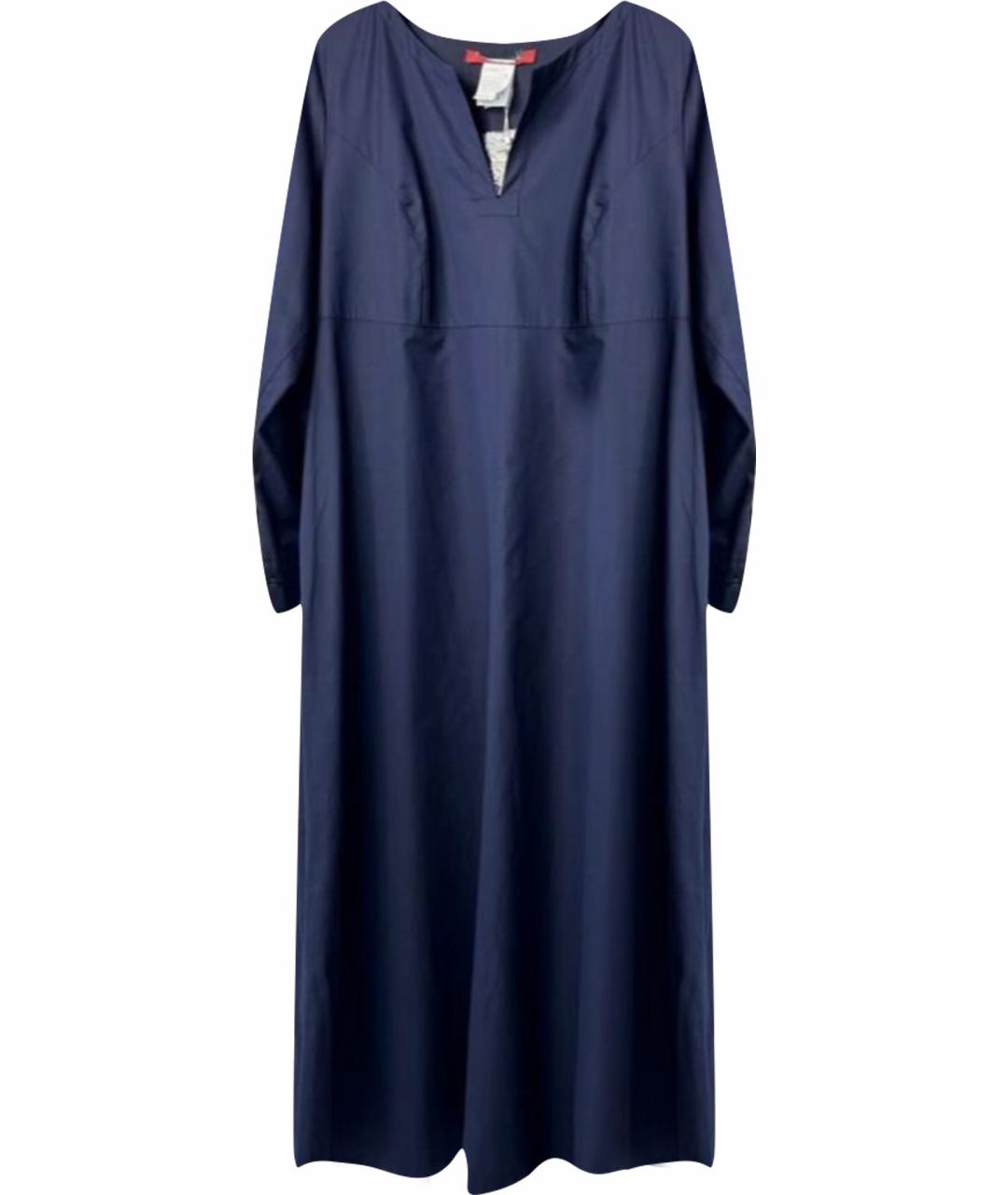 MAX MARA Синее хлопковое повседневное платье, фото 1