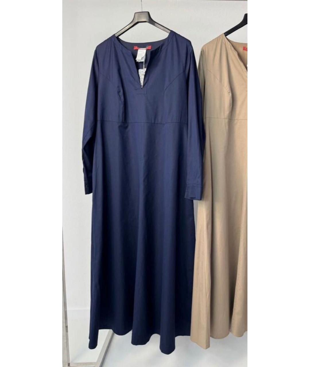 MAX MARA Синее хлопковое повседневное платье, фото 9