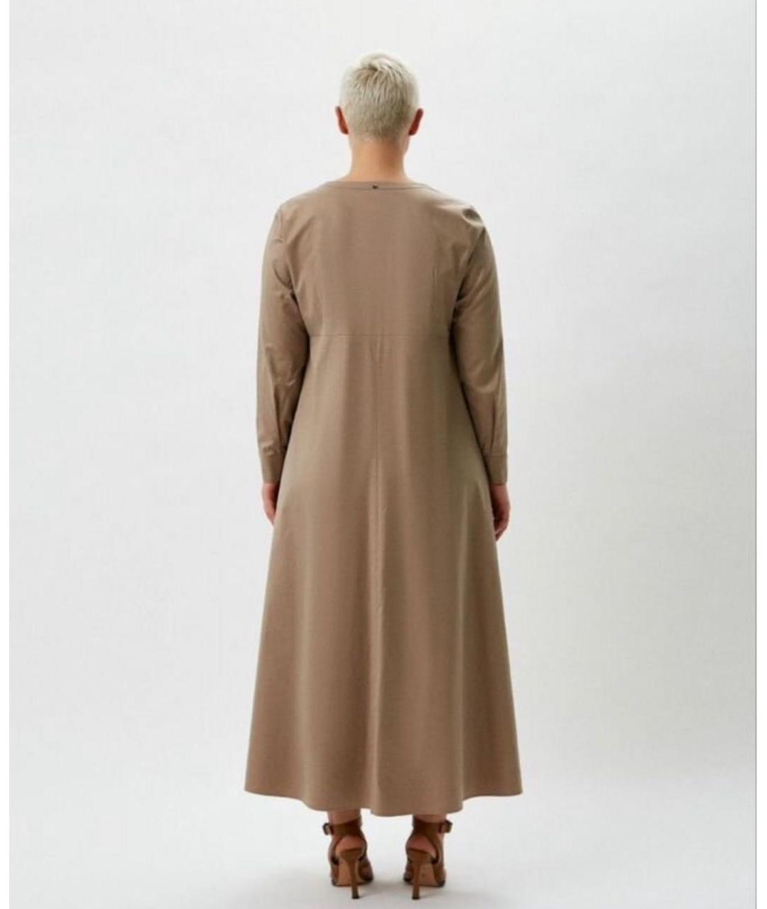 MAX MARA Бежевое повседневное платье, фото 2