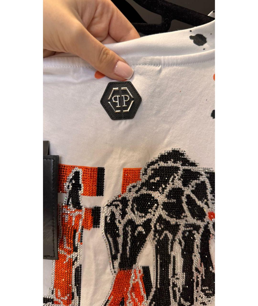 PHILIPP PLEIN Мульти хлопковая футболка, фото 7