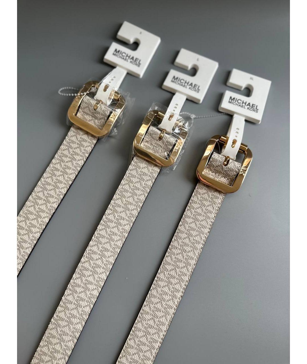 MICHAEL KORS Бежевый ремень, фото 4