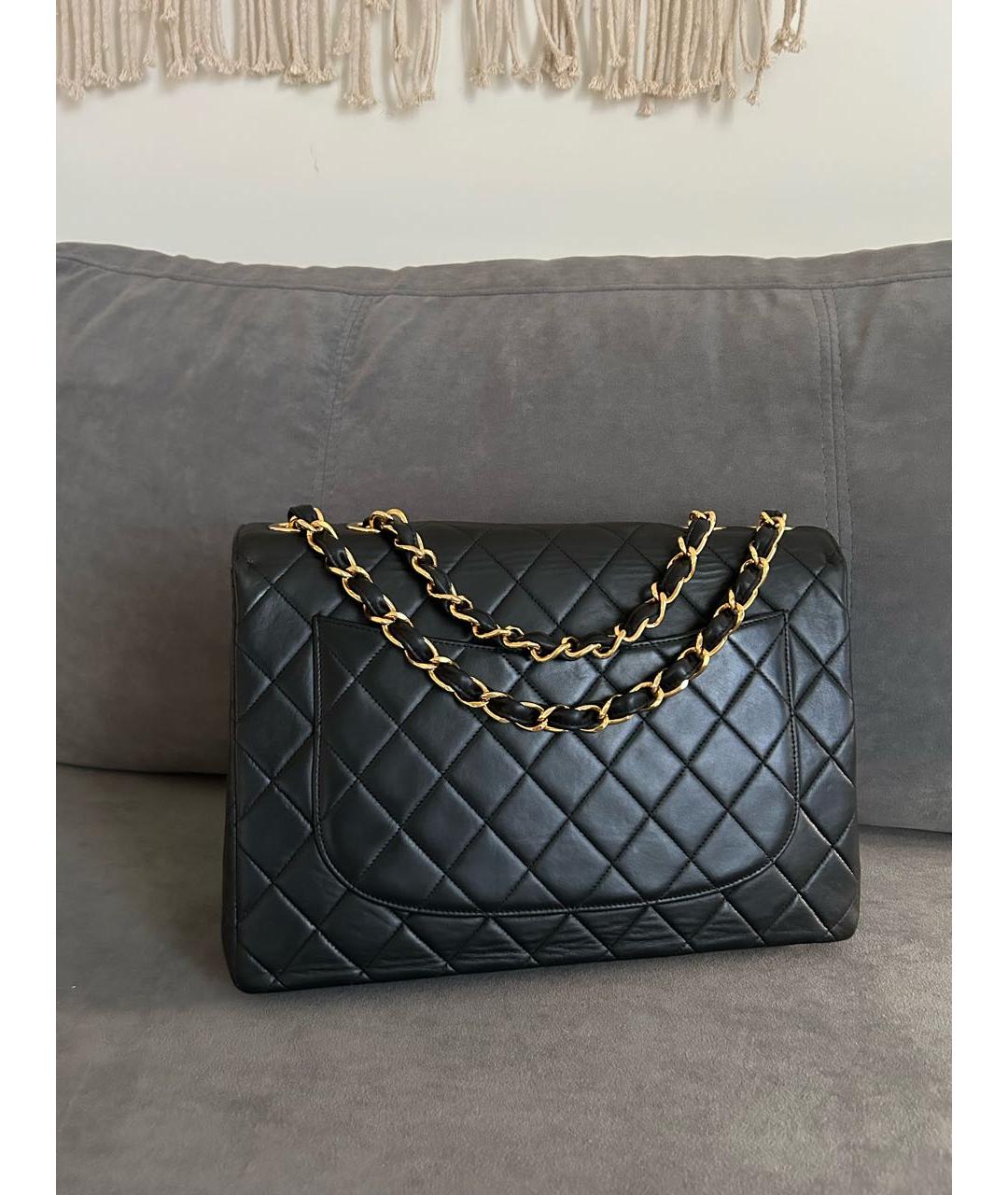 CHANEL Черная кожаная сумка через плечо, фото 3