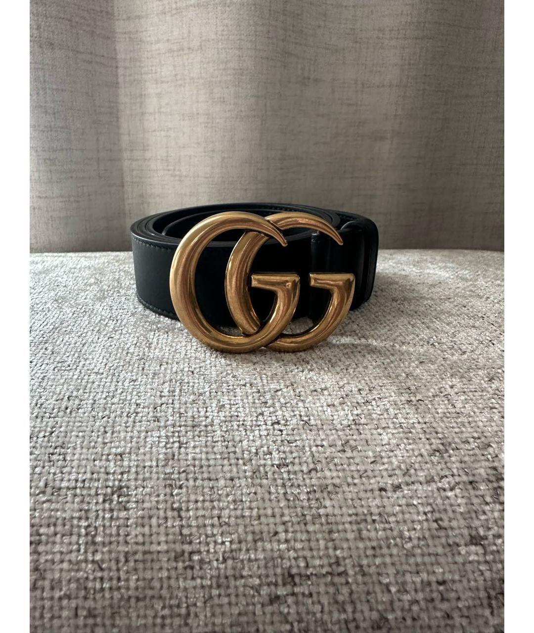 GUCCI Черный кожаный ремень, фото 9