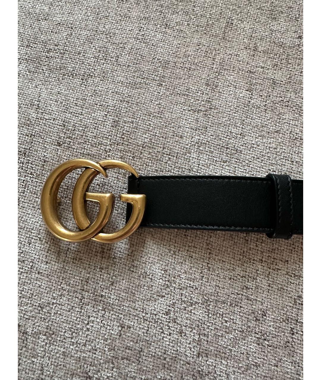 GUCCI Черный кожаный ремень, фото 2
