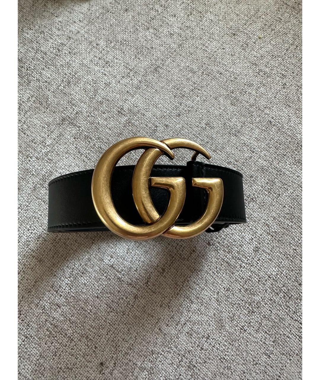 GUCCI Черный кожаный ремень, фото 7