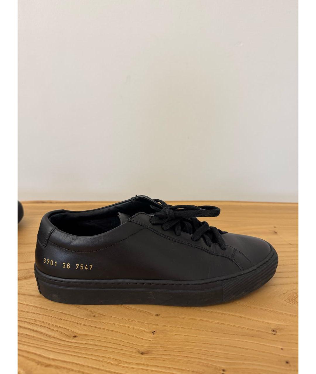 COMMON PROJECTS Черные кожаные кроссовки, фото 2