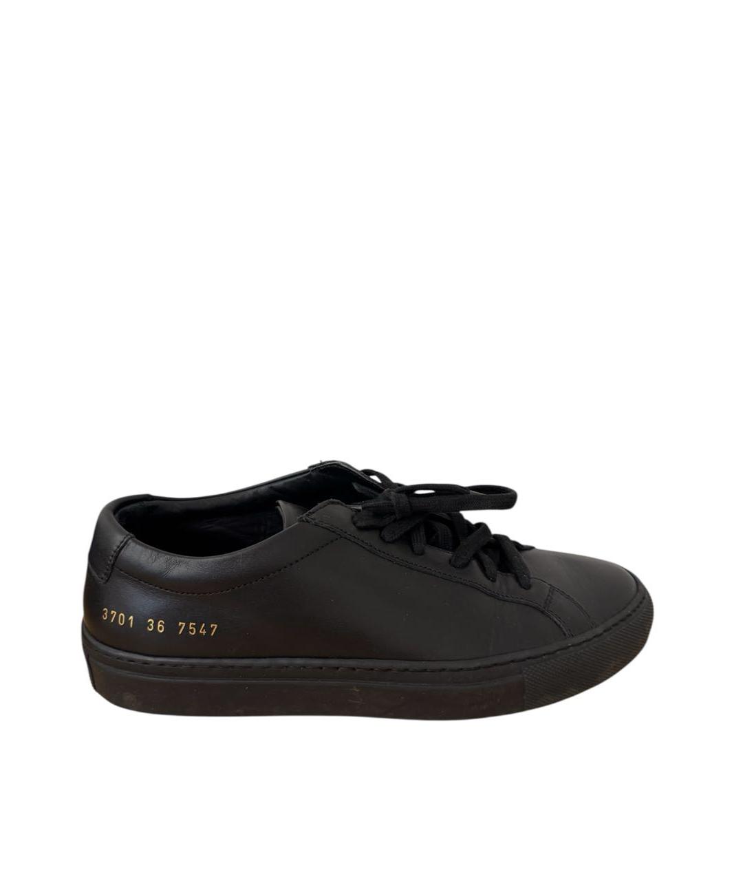 COMMON PROJECTS Черные кожаные кроссовки, фото 6