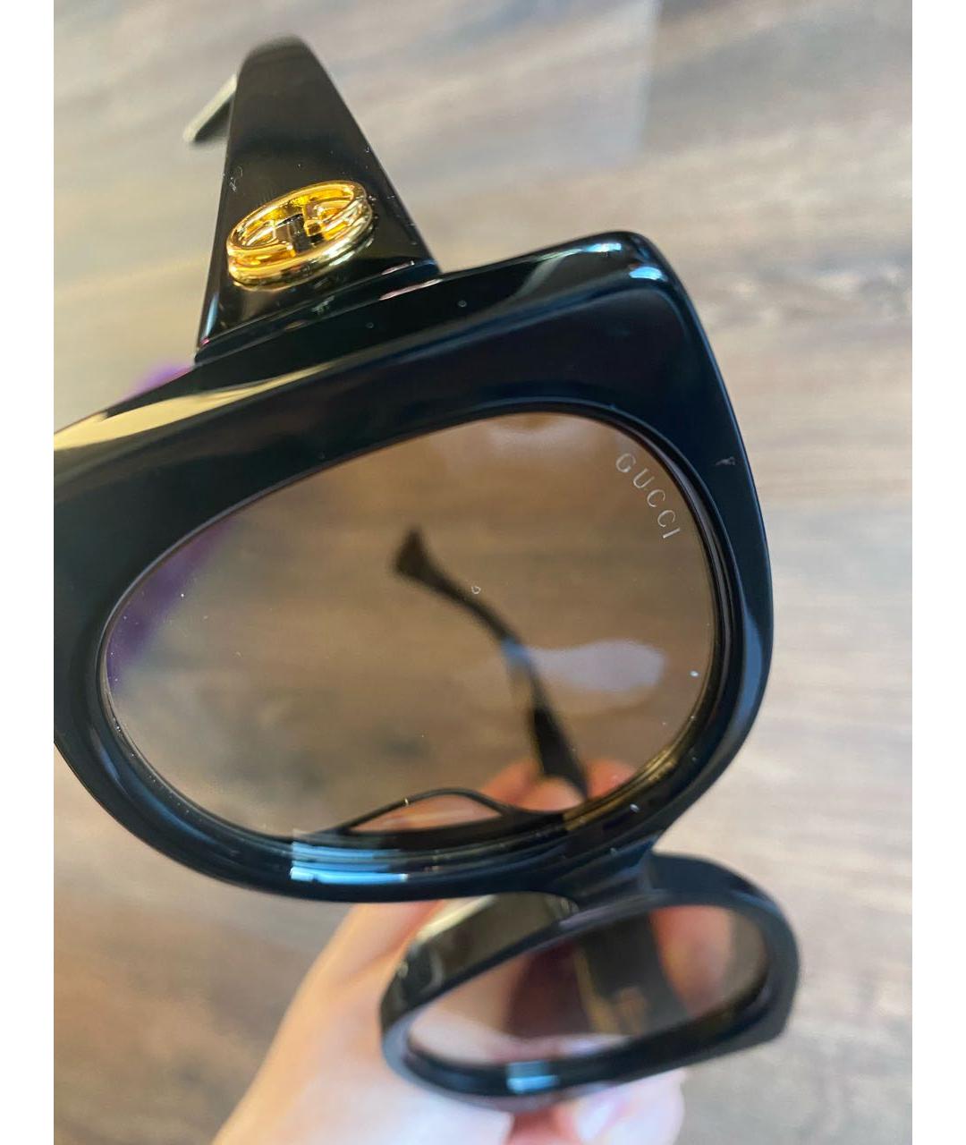 GUCCI Черные пластиковые солнцезащитные очки, фото 3