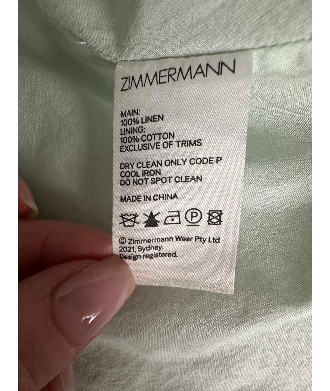 ZIMMERMANN Мульти льняное повседневное платье, фото 3