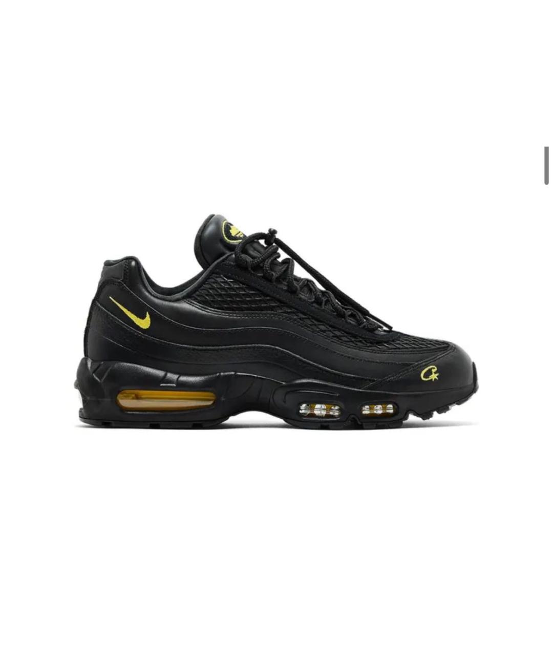 NIKE Черные низкие кроссовки / кеды из искусственной кожи, фото 6