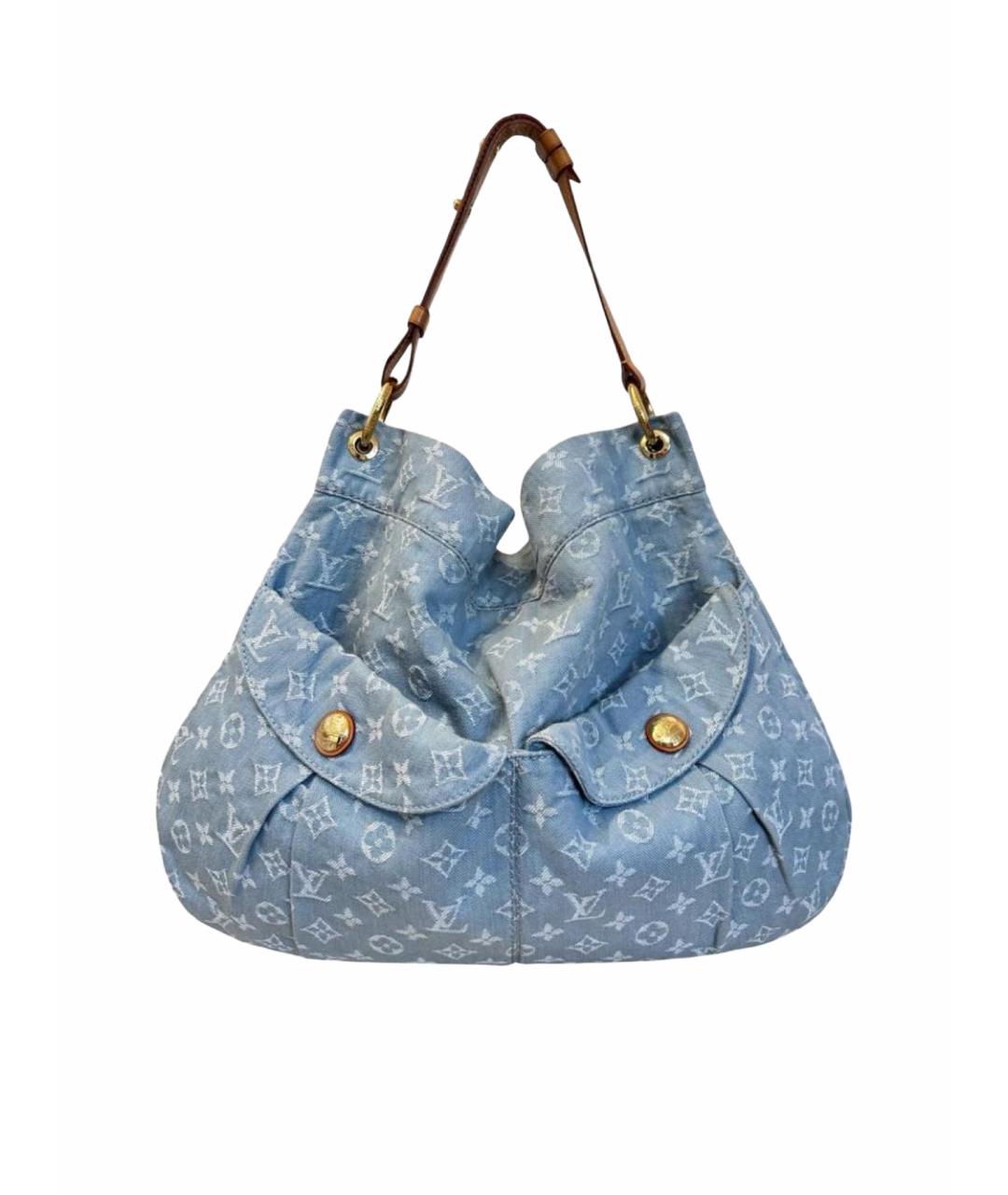 LOUIS VUITTON Голубая деним сумка через плечо, фото 1