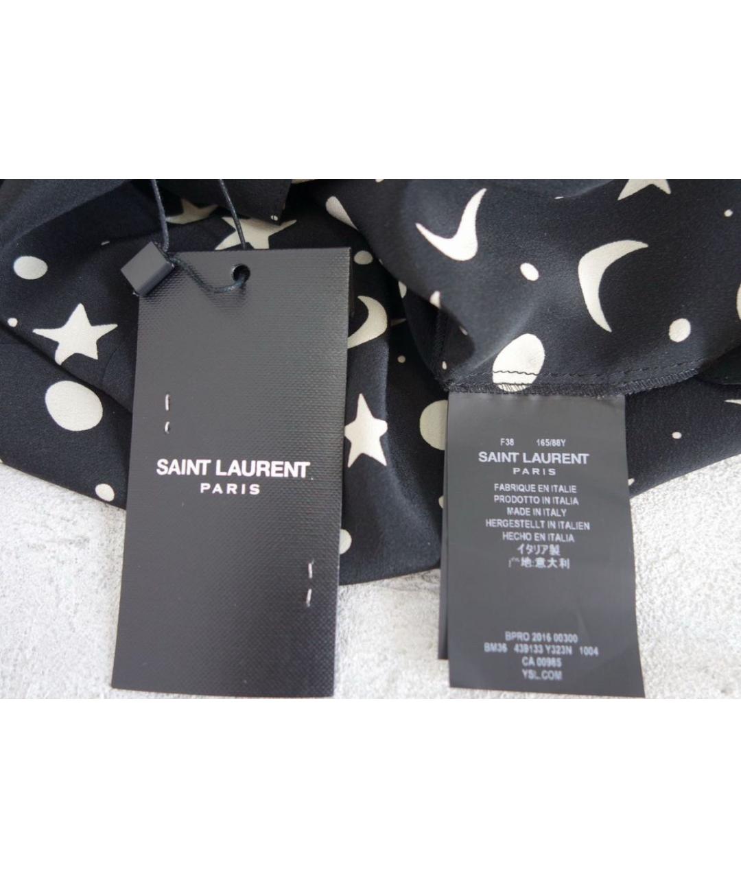SAINT LAURENT Черная шелковая блузы, фото 6