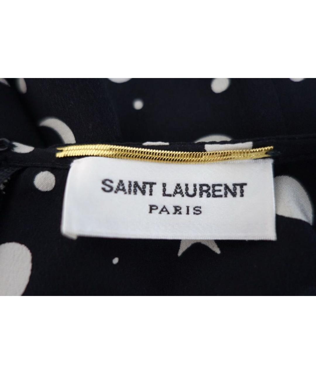 SAINT LAURENT Черная шелковая блузы, фото 4