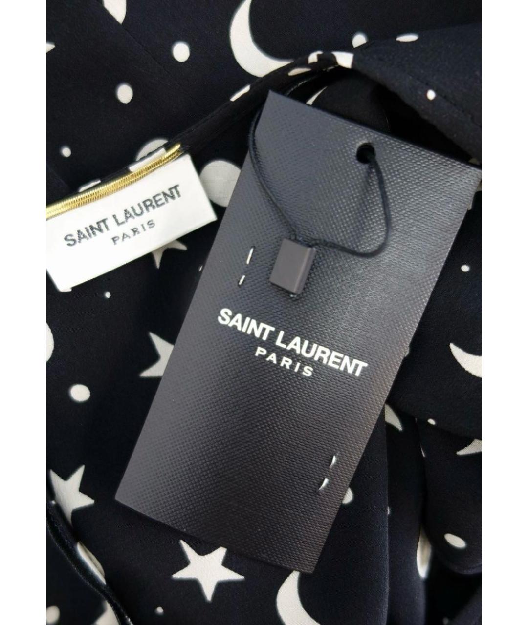 SAINT LAURENT Черная шелковая блузы, фото 3