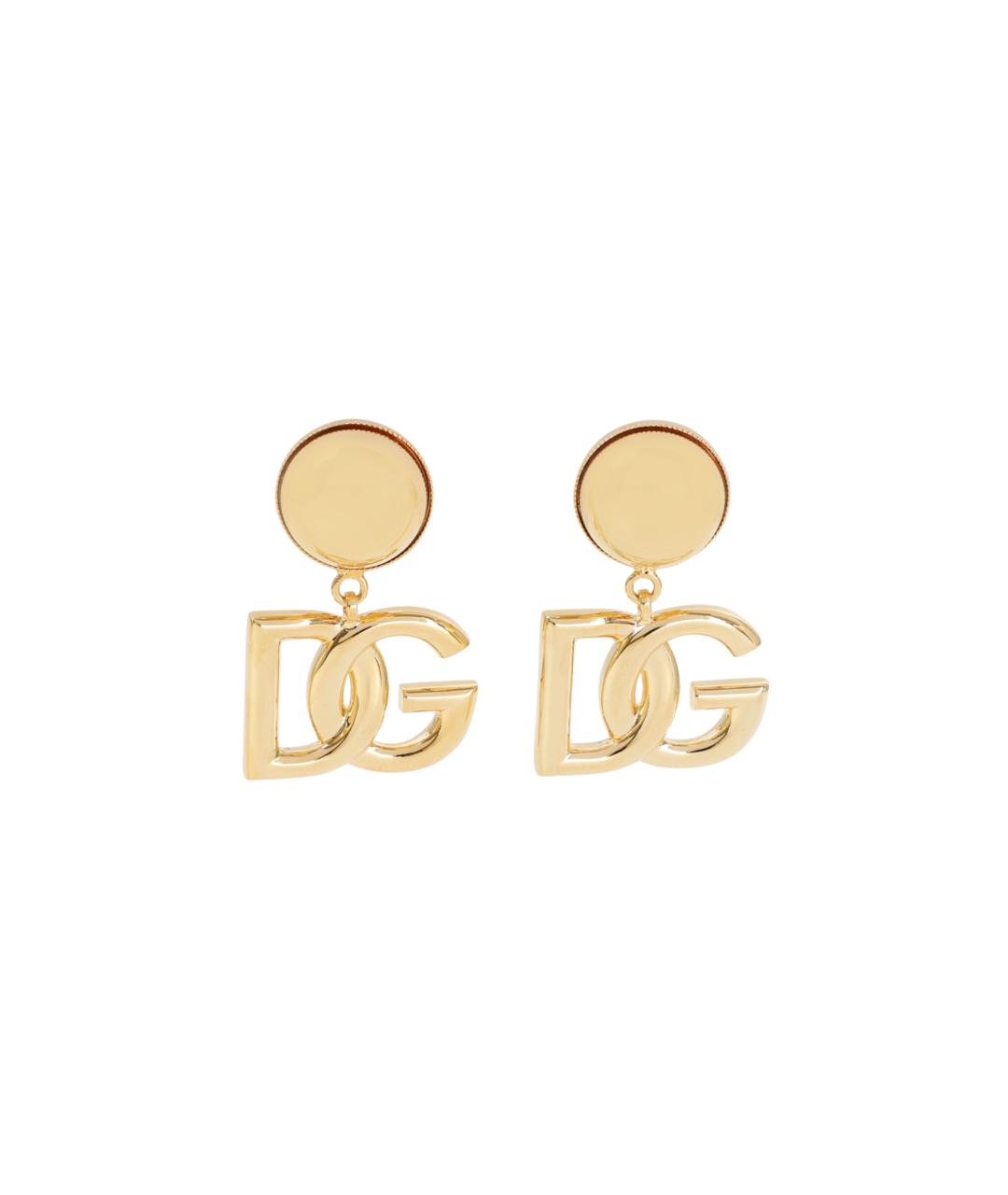 DOLCE&GABBANA Золотые металлические серьги, фото 1