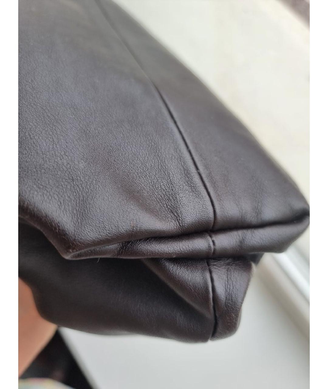 BOTTEGA VENETA Коричневая кожаная сумка с короткими ручками, фото 6