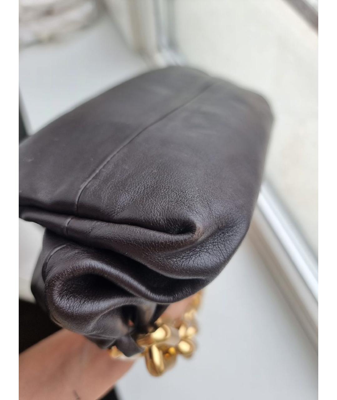 BOTTEGA VENETA Коричневая кожаная сумка с короткими ручками, фото 5
