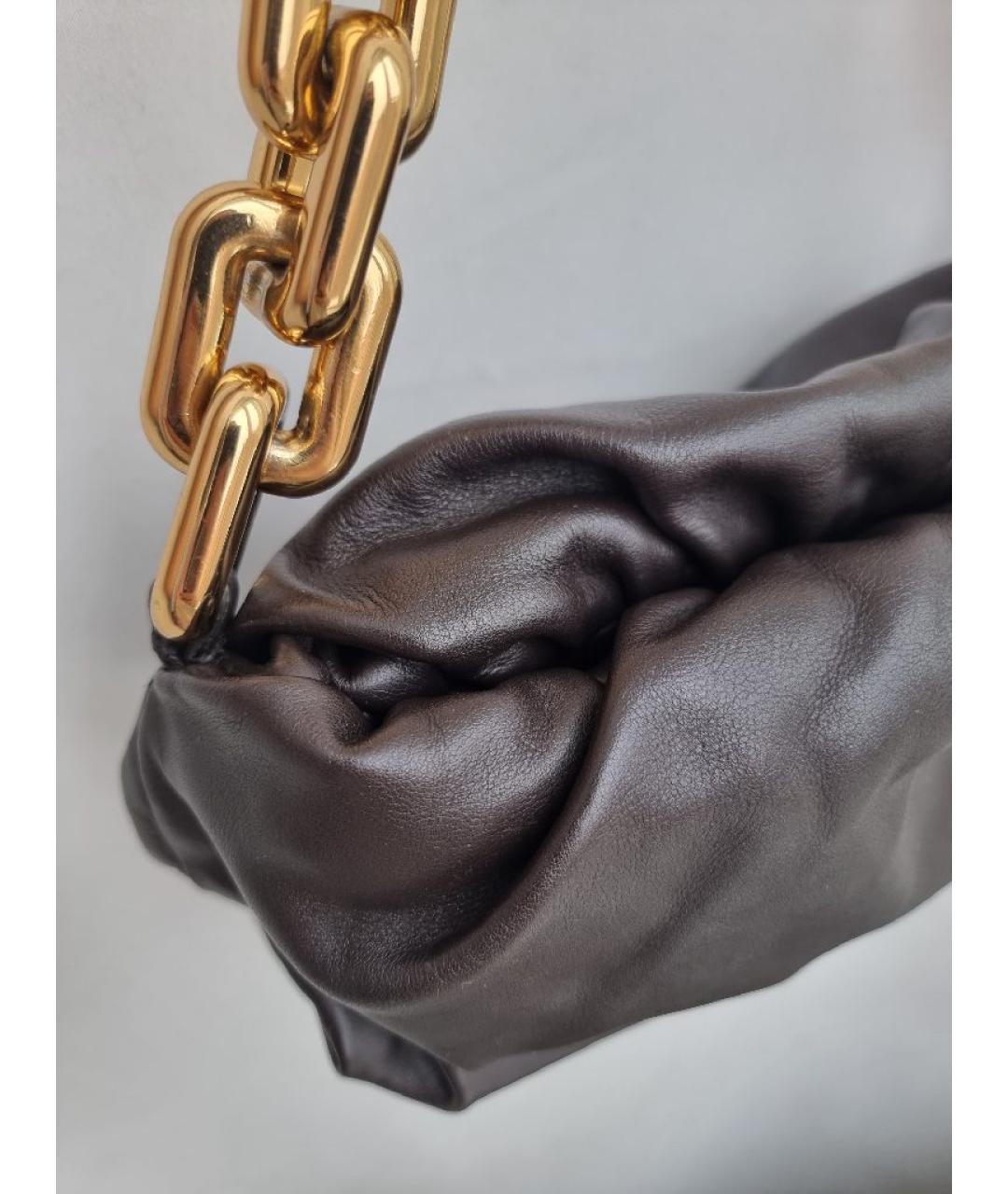 BOTTEGA VENETA Коричневая кожаная сумка с короткими ручками, фото 9
