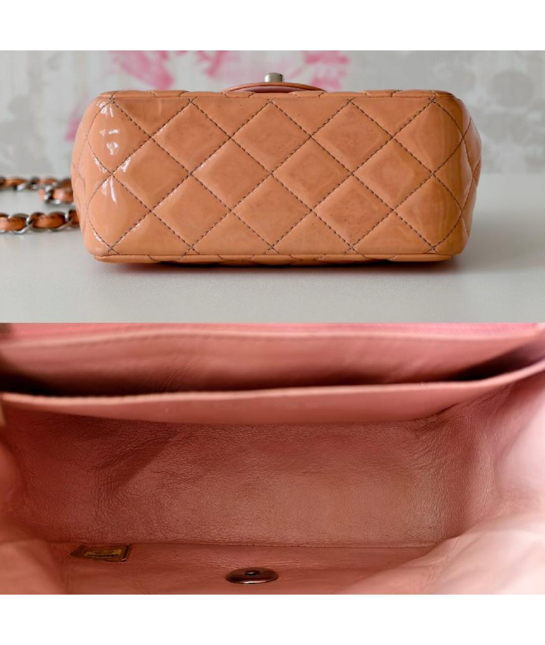 CHANEL Оранжевая сумка с короткими ручками, фото 4