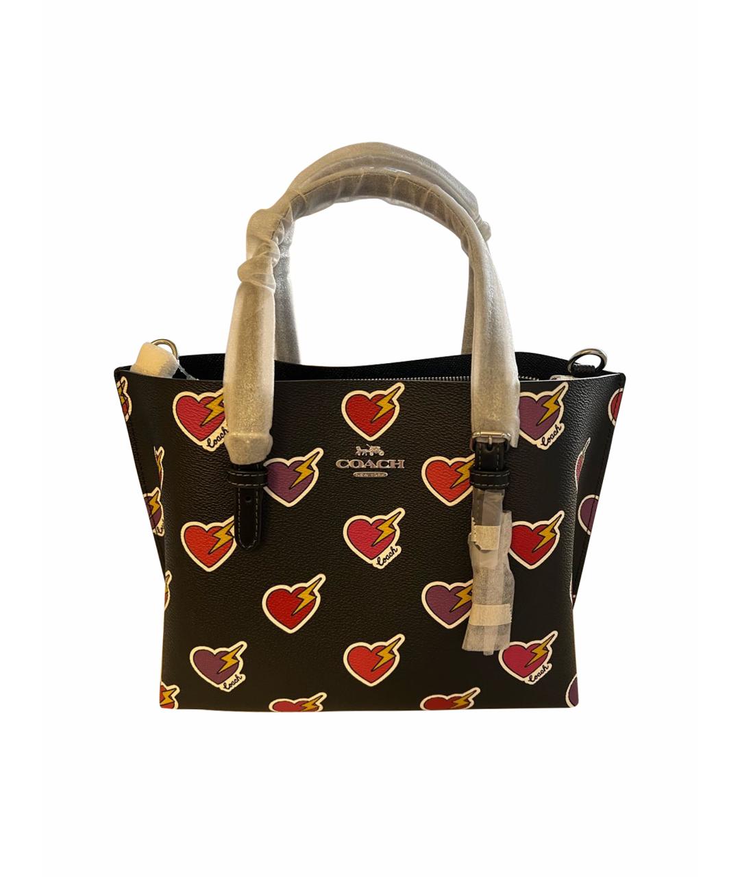 COACH Черная кожаная сумка через плечо, фото 1