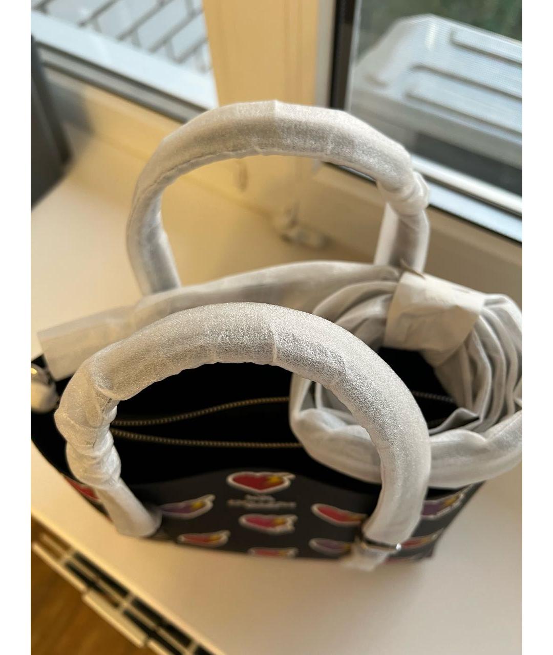 COACH Черная кожаная сумка через плечо, фото 4