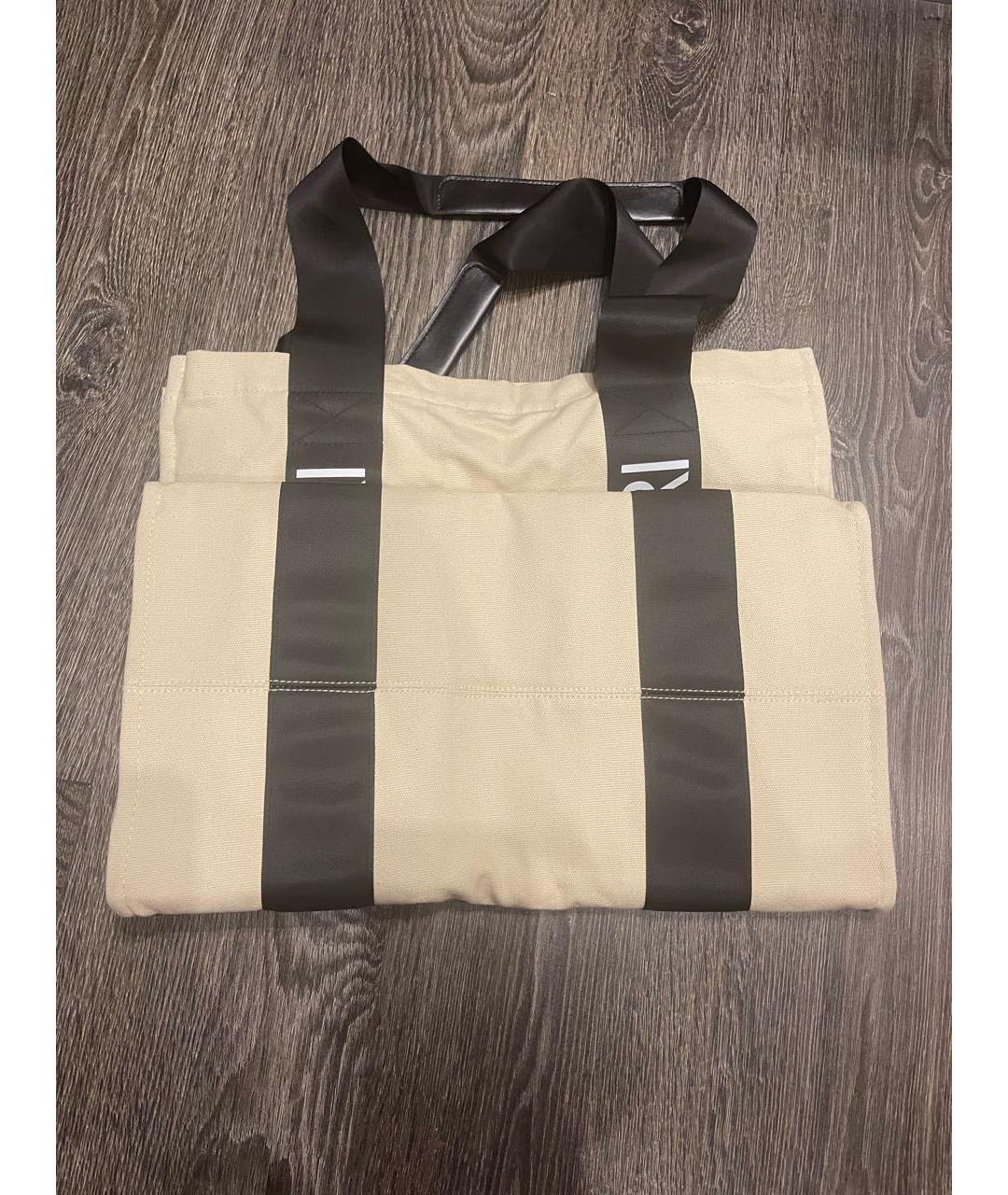 FALCONERI Бежевая хлопковая пляжная сумка, фото 3