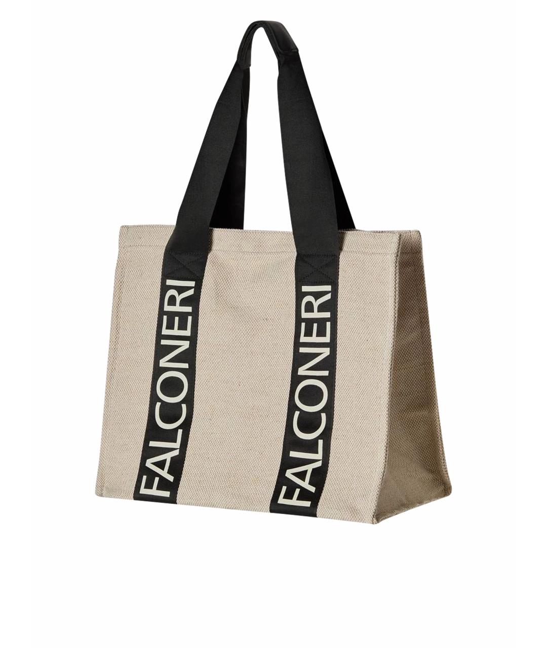 FALCONERI Бежевая хлопковая пляжная сумка, фото 1