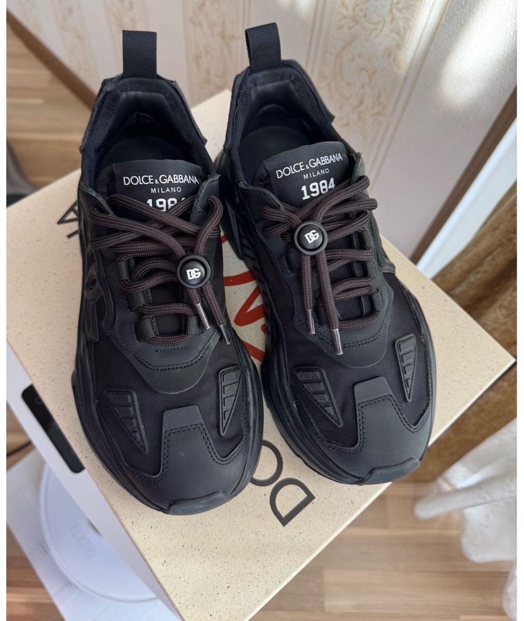 DOLCE&GABBANA Черные кроссовки, фото 5