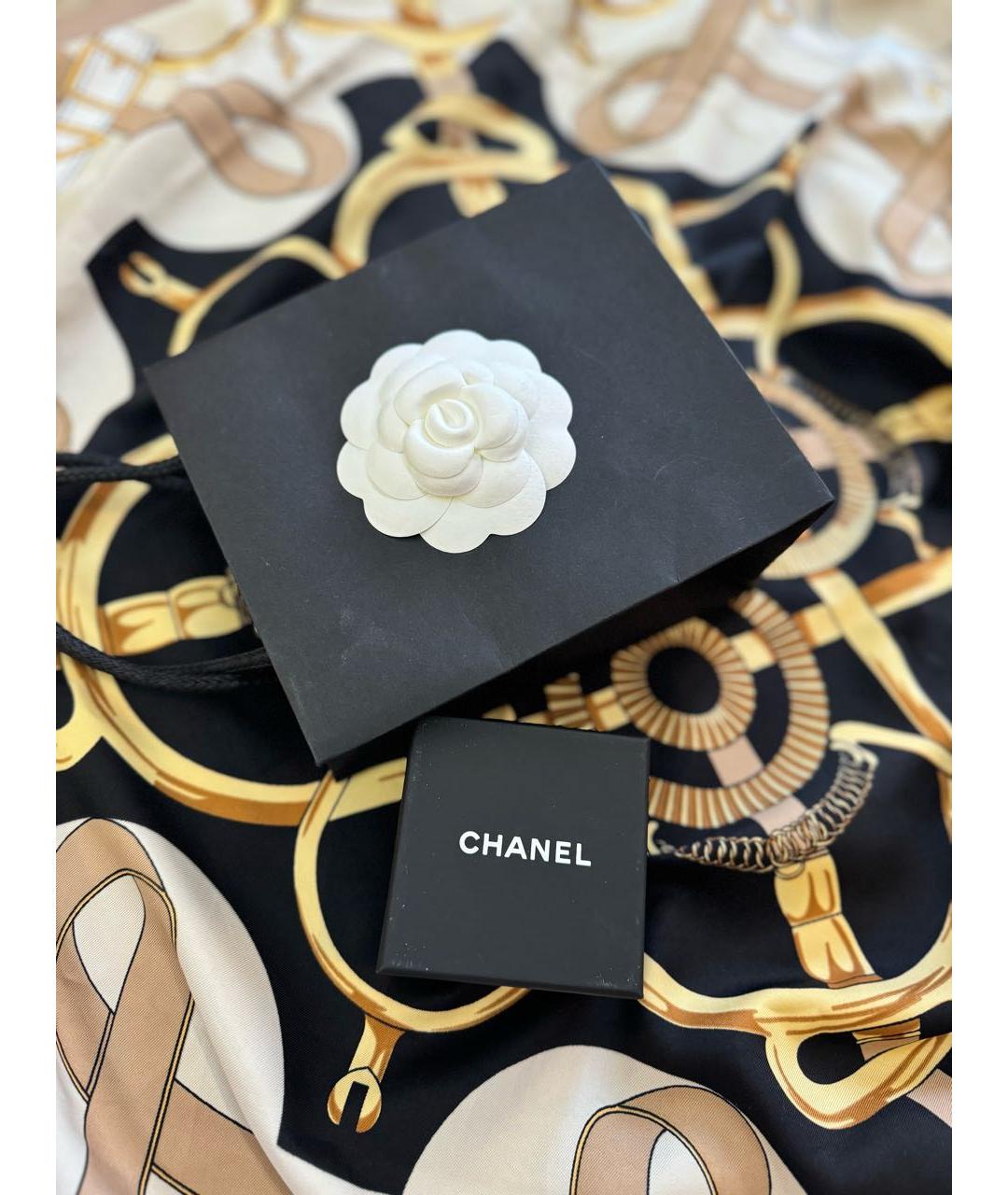 CHANEL Золотые металлические серьги, фото 6