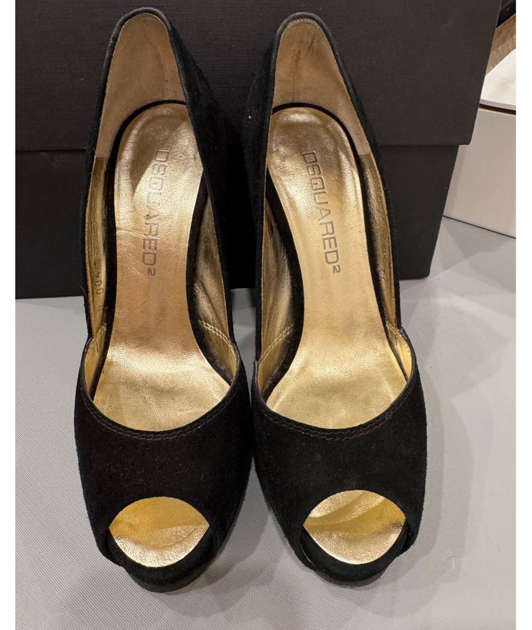 DSQUARED2 Черные замшевые туфли, фото 2