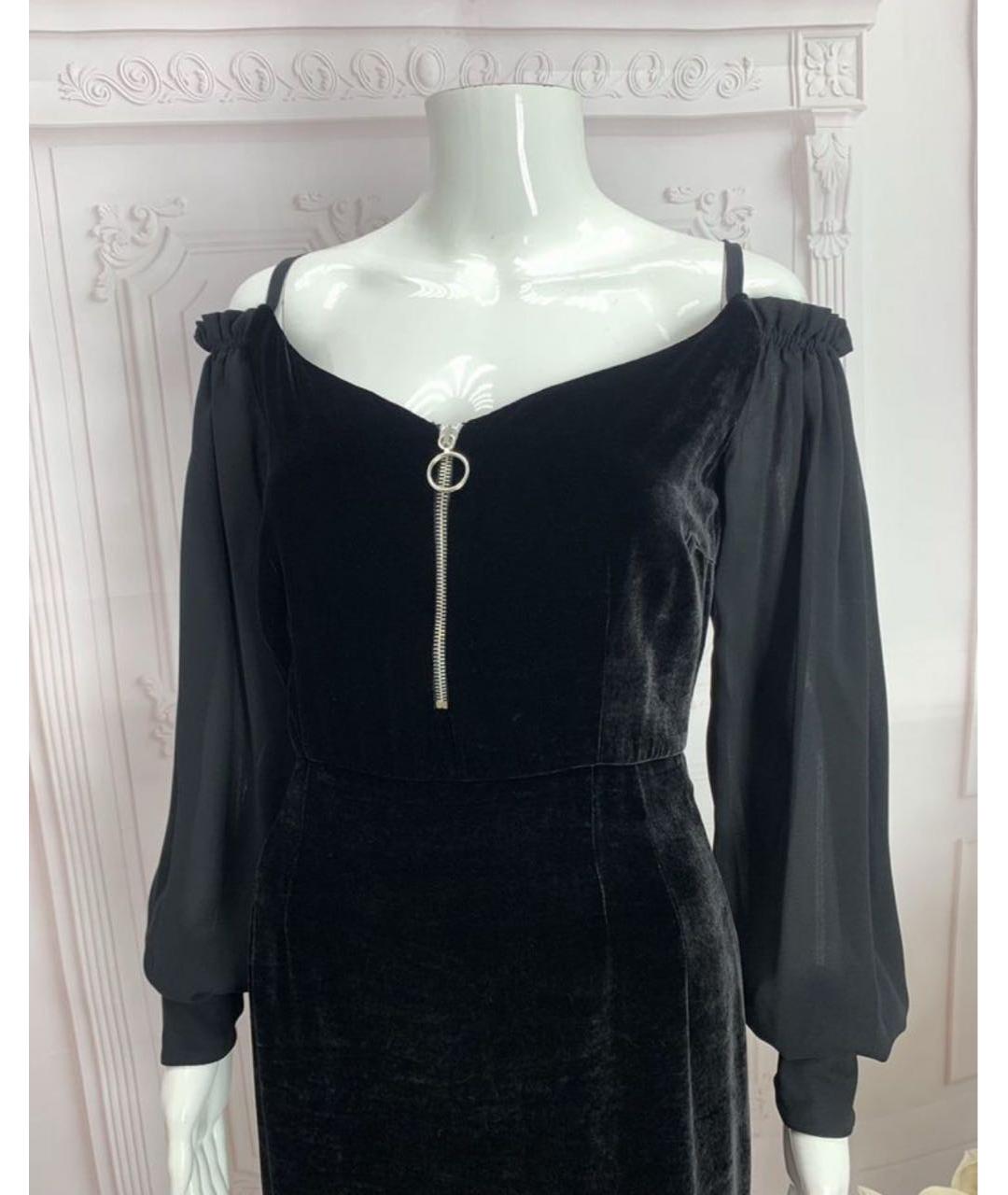 ERMANNO SCERVINO Черное вискозное вечернее платье, фото 3