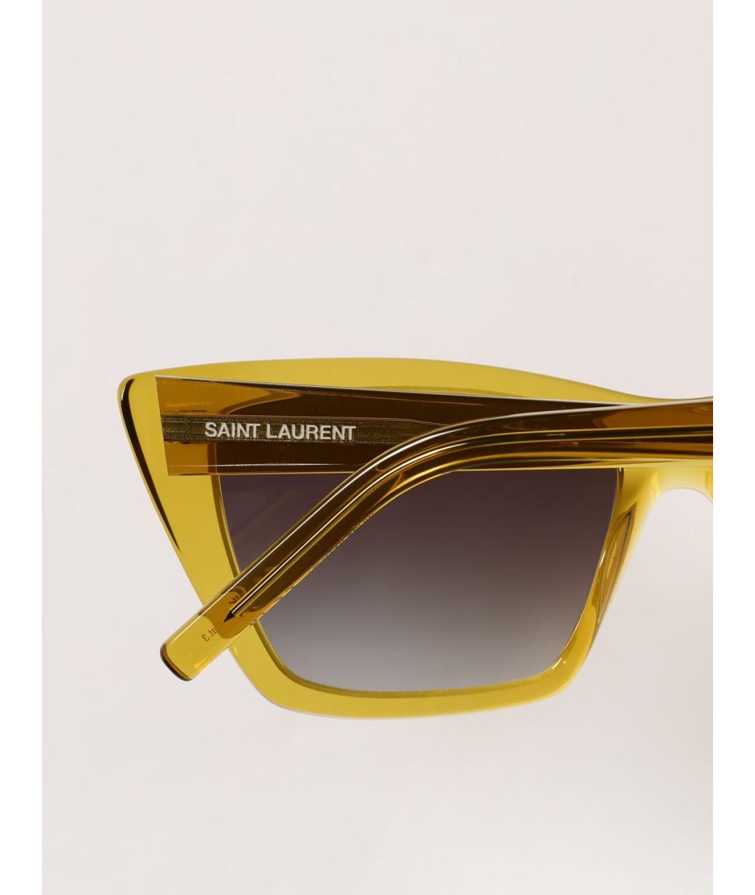 SAINT LAURENT Желтые солнцезащитные очки, фото 5