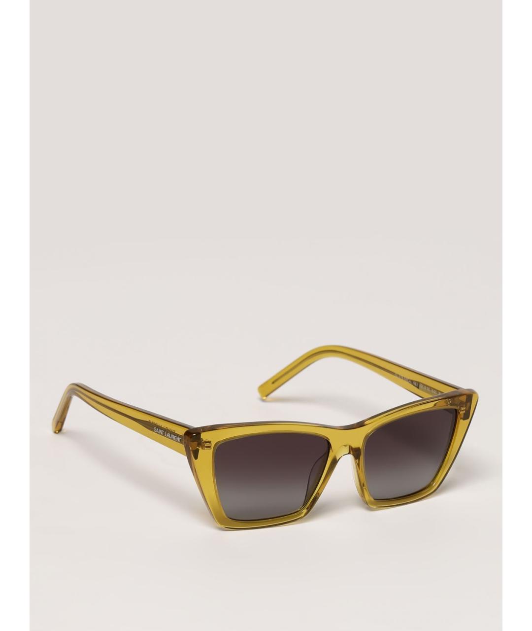 SAINT LAURENT Желтые солнцезащитные очки, фото 6