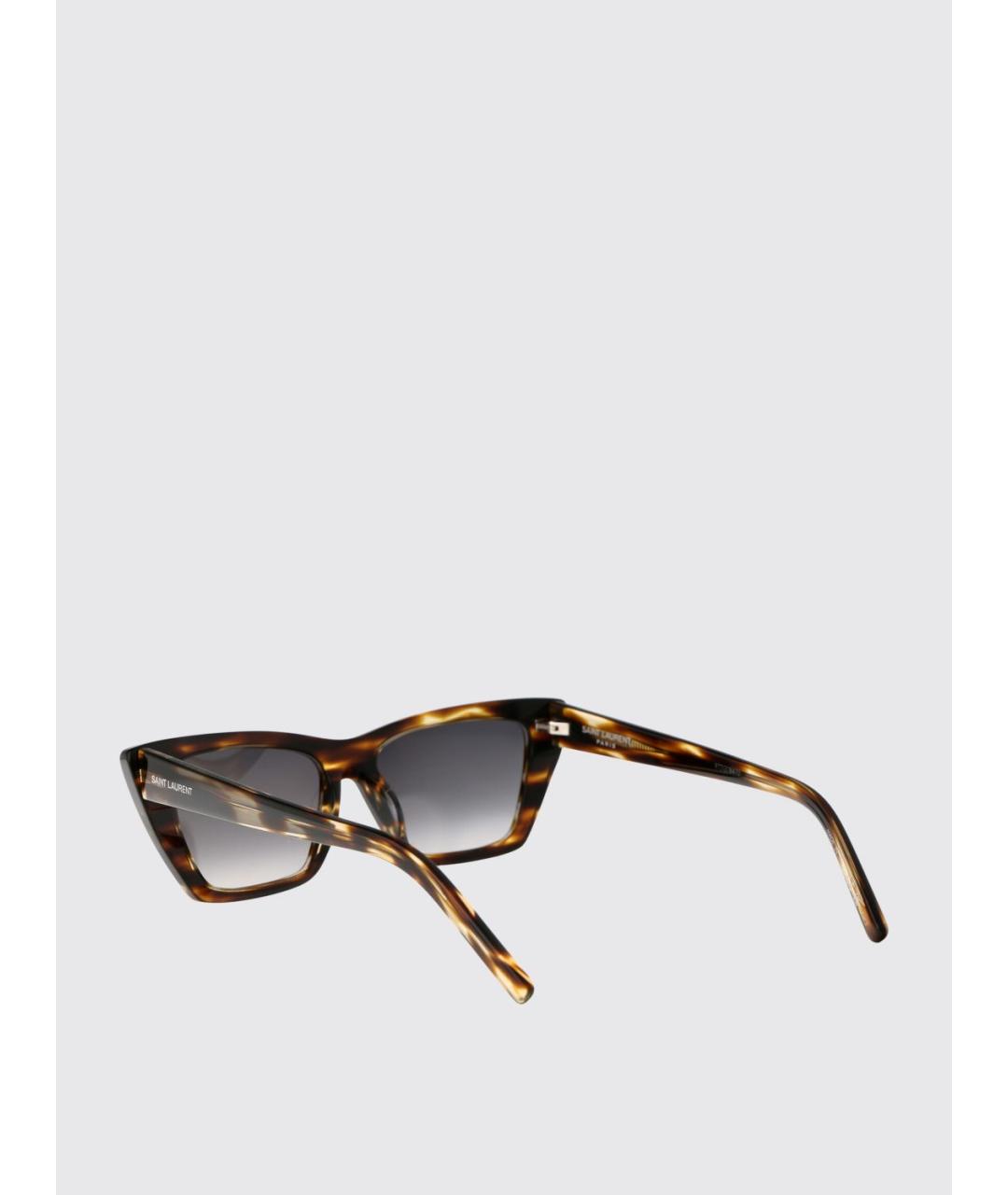 SAINT LAURENT Коричневые солнцезащитные очки, фото 3