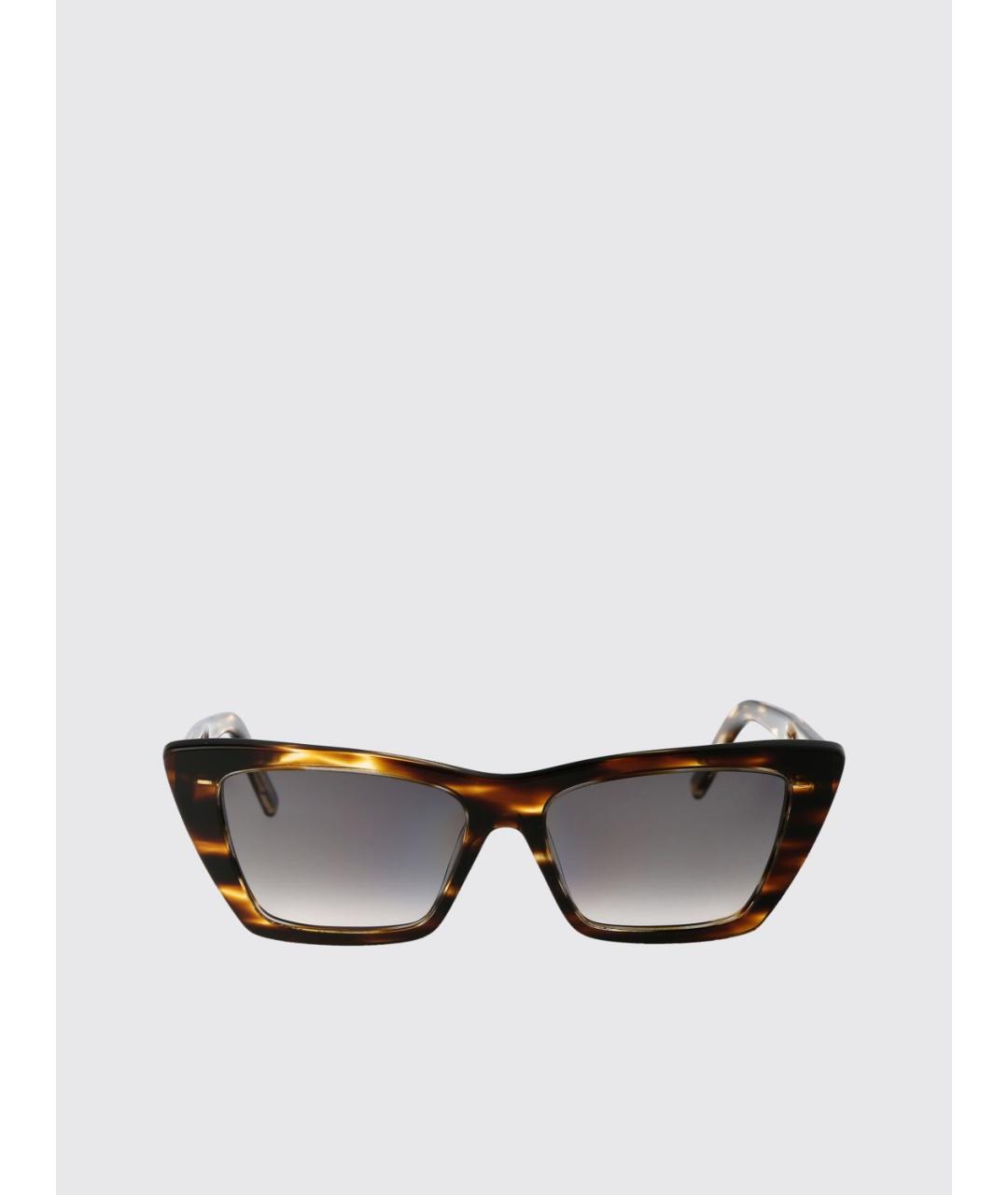 SAINT LAURENT Коричневые солнцезащитные очки, фото 2