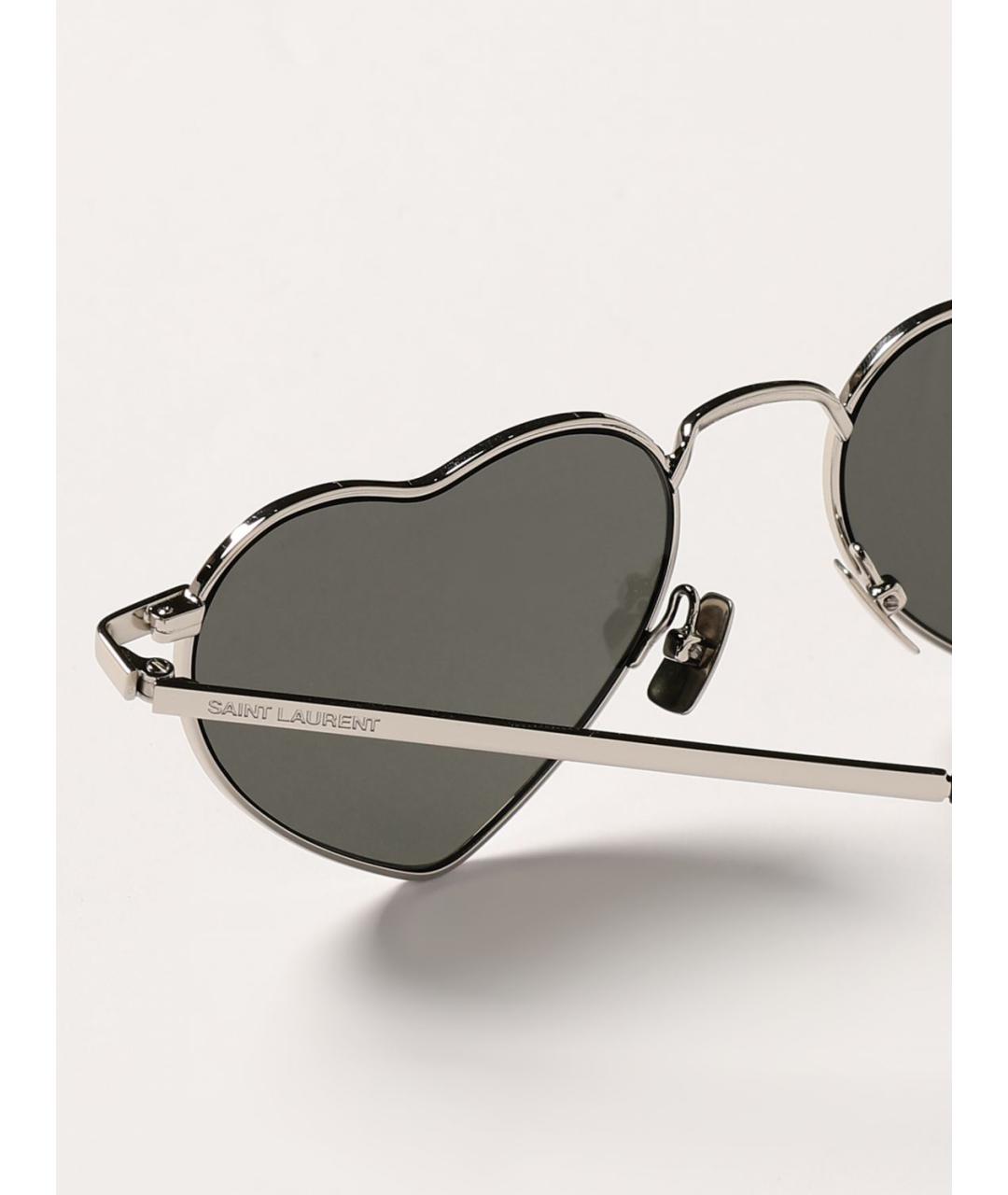 SAINT LAURENT Серебряные солнцезащитные очки, фото 5