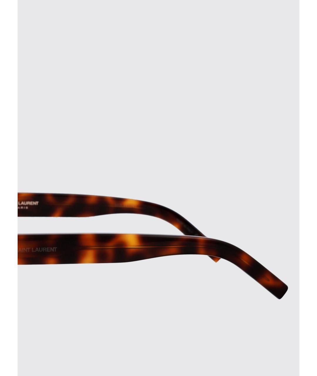 SAINT LAURENT Коричневые солнцезащитные очки, фото 4