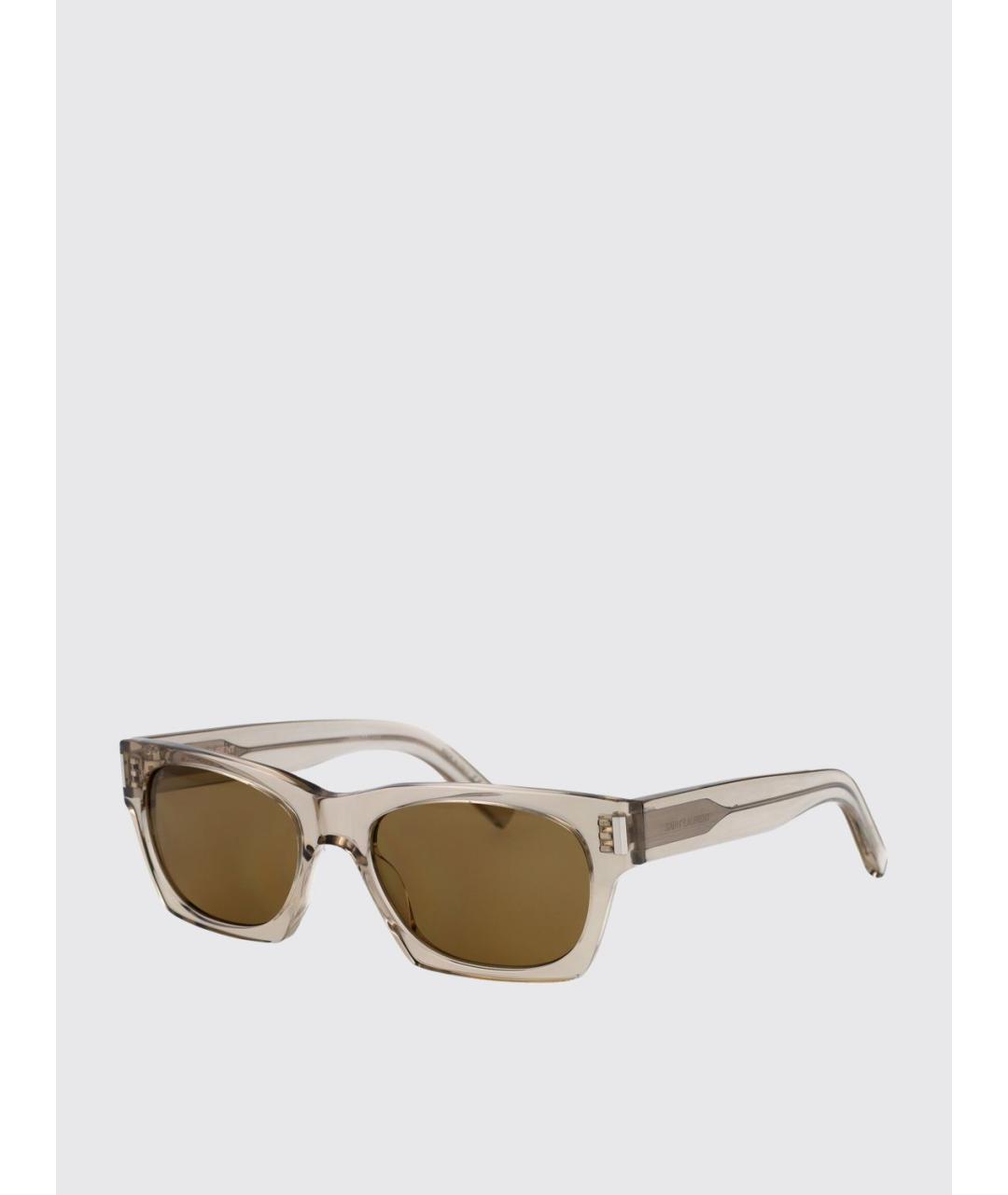 SAINT LAURENT Бежевые солнцезащитные очки, фото 5