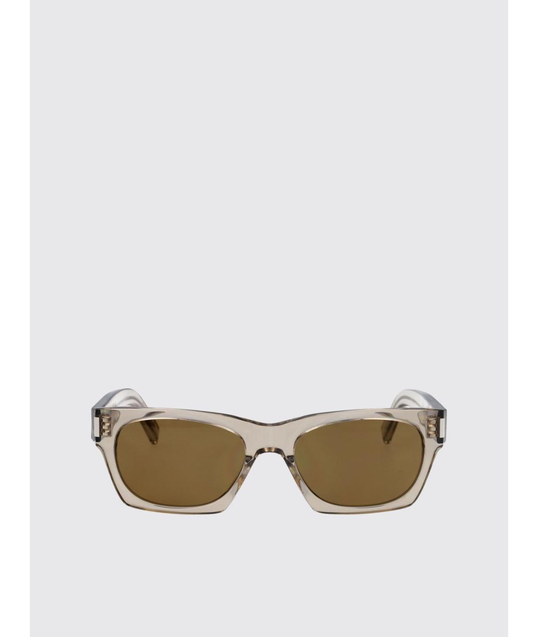 SAINT LAURENT Бежевые солнцезащитные очки, фото 2