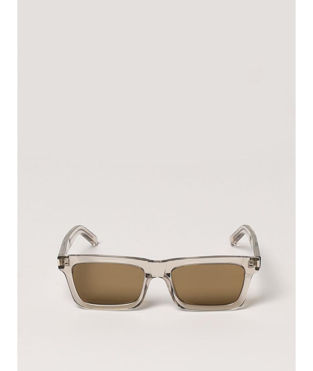 SAINT LAURENT Бежевые солнцезащитные очки, фото 3