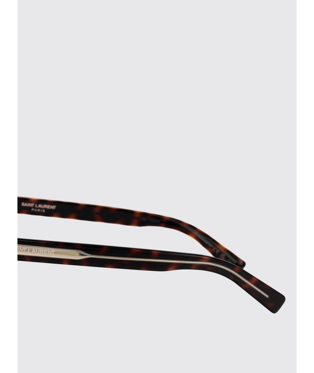 SAINT LAURENT Коричневые солнцезащитные очки, фото 4