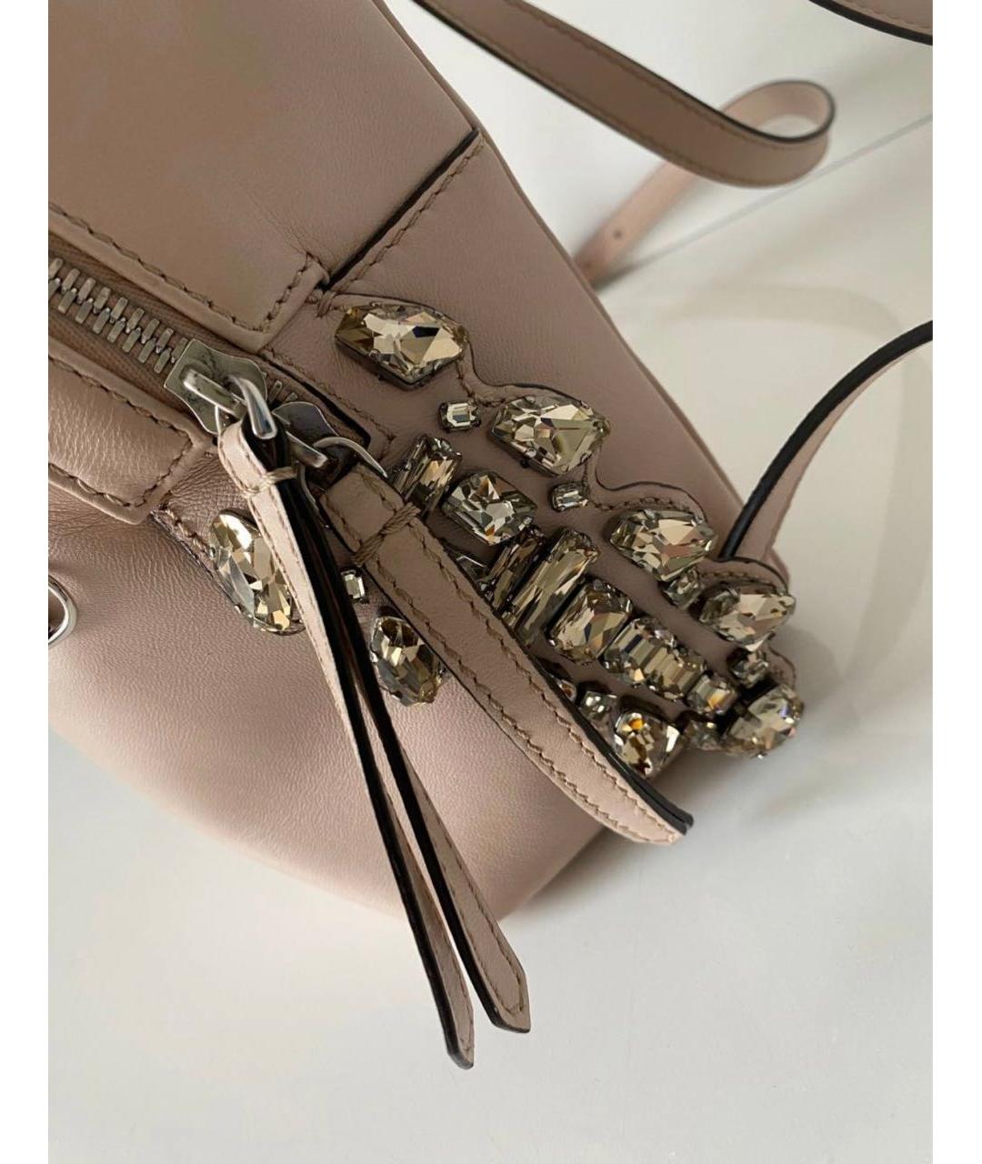 FENDI Розовый кожаный рюкзак, фото 2