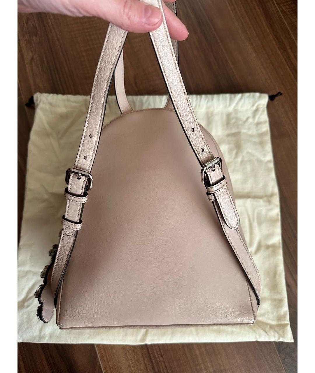 FENDI Розовый кожаный рюкзак, фото 5