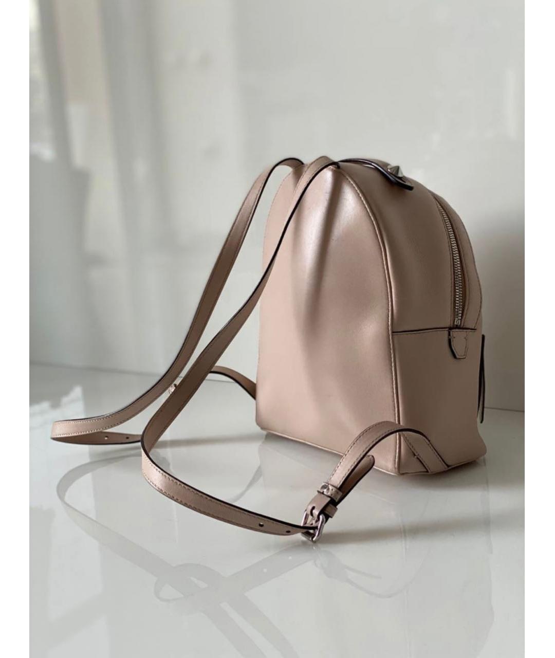 FENDI Розовый кожаный рюкзак, фото 3