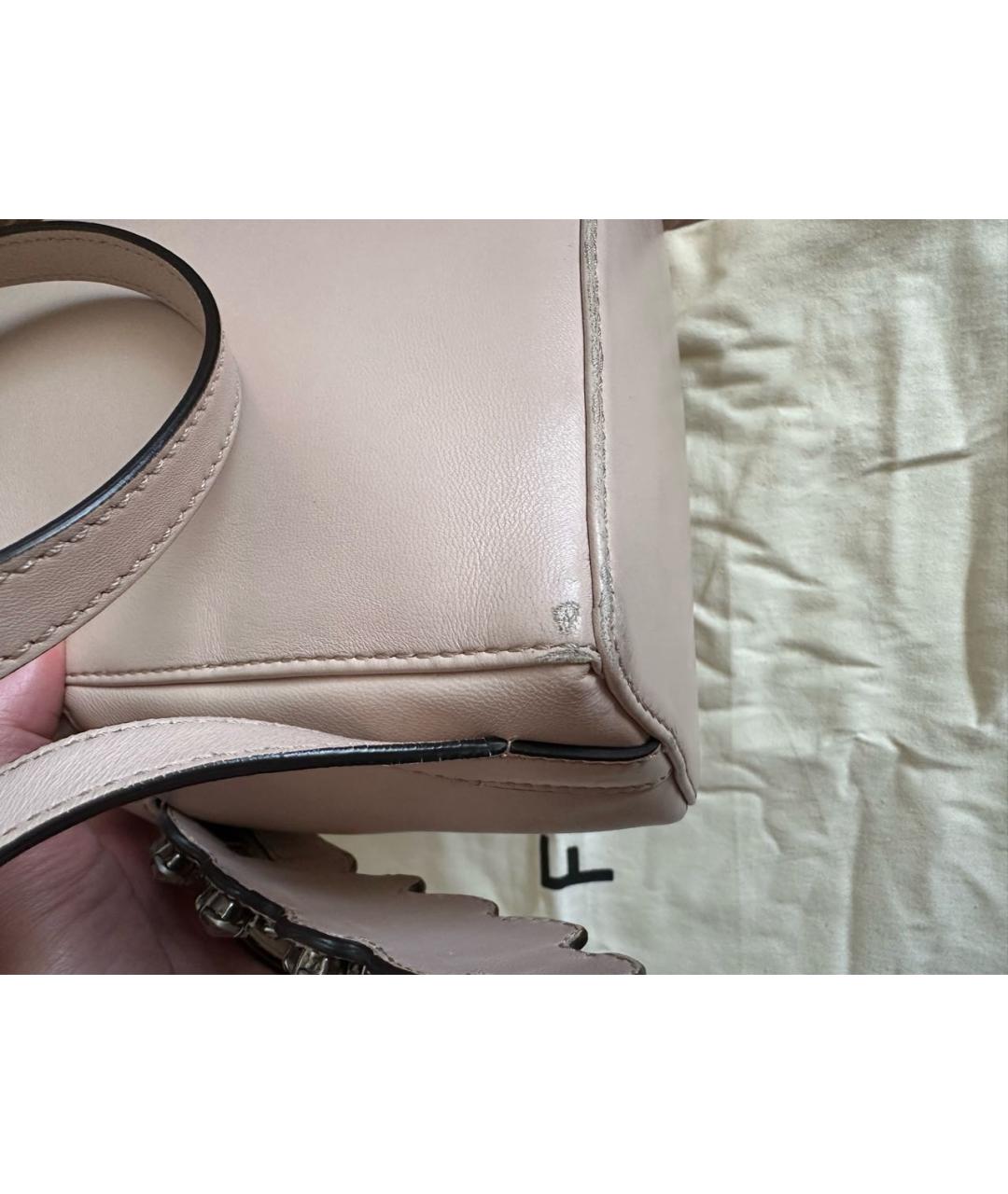 FENDI Розовый кожаный рюкзак, фото 8