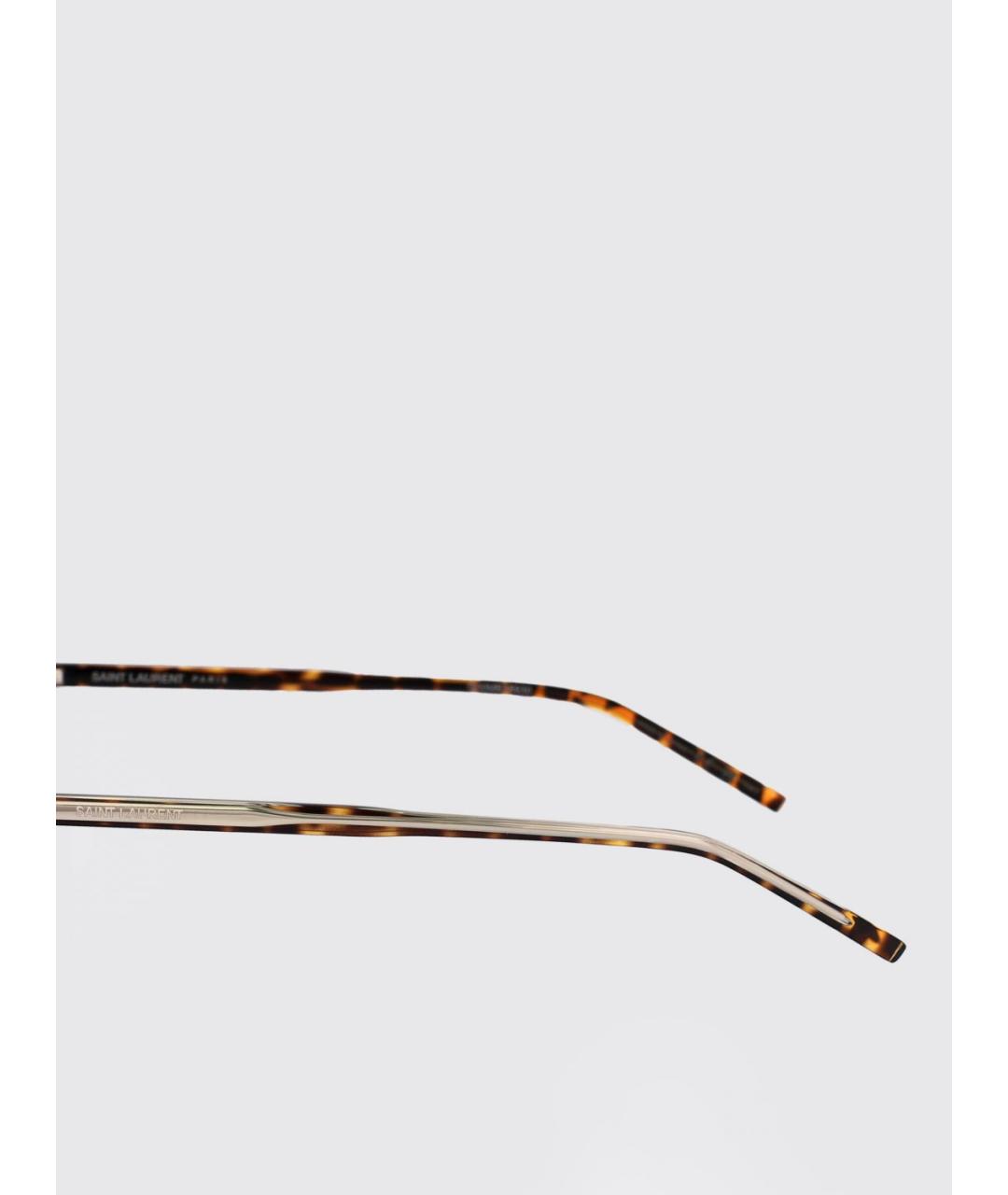 SAINT LAURENT Золотые солнцезащитные очки, фото 4
