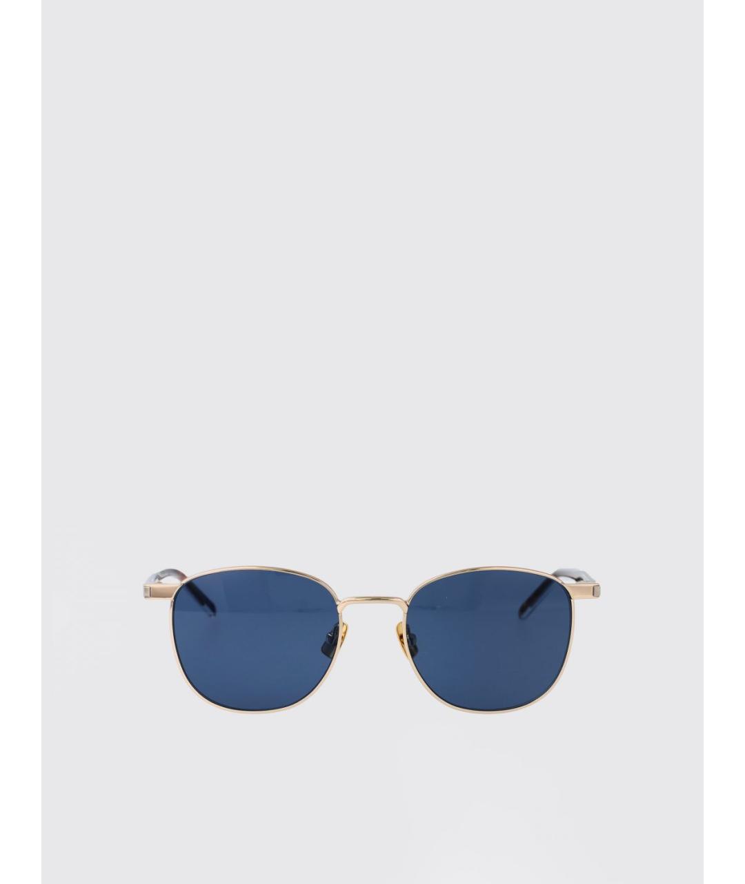 SAINT LAURENT Золотые солнцезащитные очки, фото 2