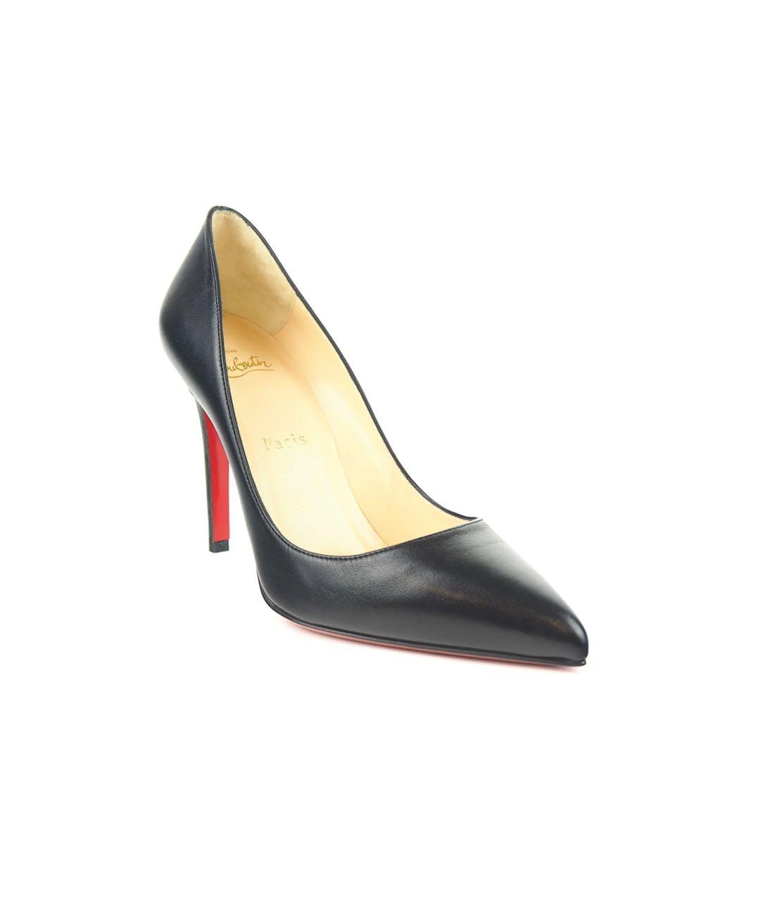 CHRISTIAN LOUBOUTIN Черные кожаные туфли, фото 2