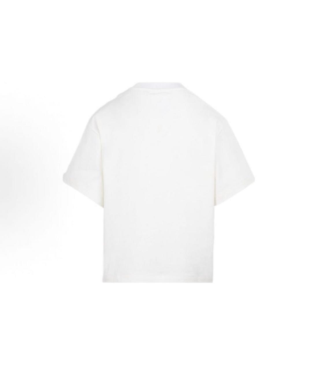 JIL SANDER Белая хлопковая футболка, фото 2