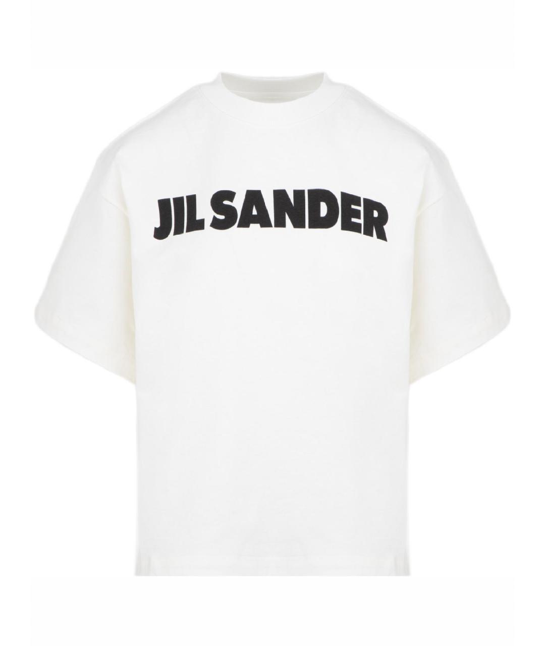 JIL SANDER Белая хлопковая футболка, фото 1